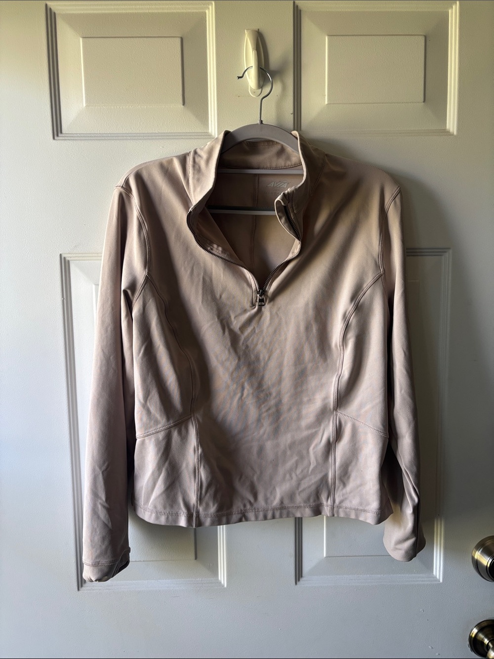 Avia Light Taupe Half-Zip Active Pullover